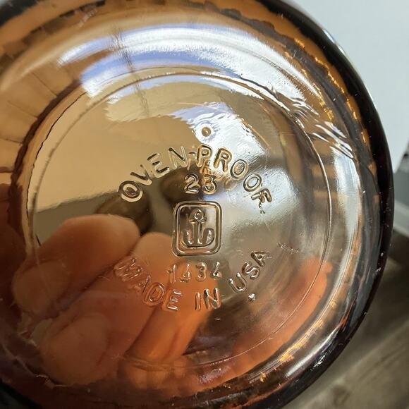 3.75 INCH ANCHOR HOCKING BROWN DISH G3484 SET OF THREE (3) CUSTARD CUP OVEN SAFE - Picture 8 of 8